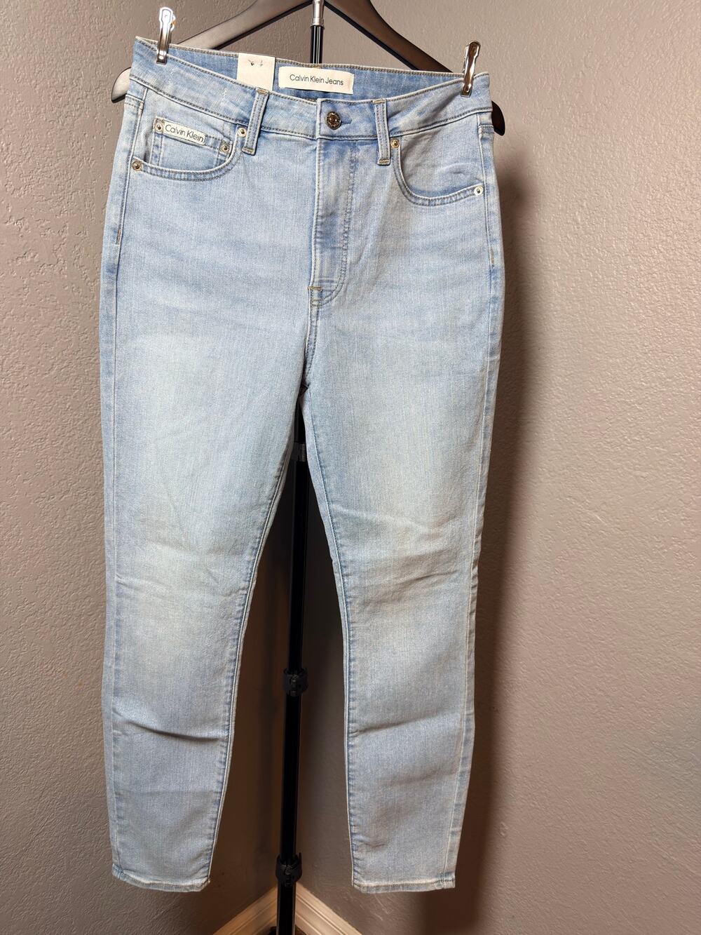 Calvin Klein Jeans High Rise Skinny Ankle Jeans Light Wash Size 30